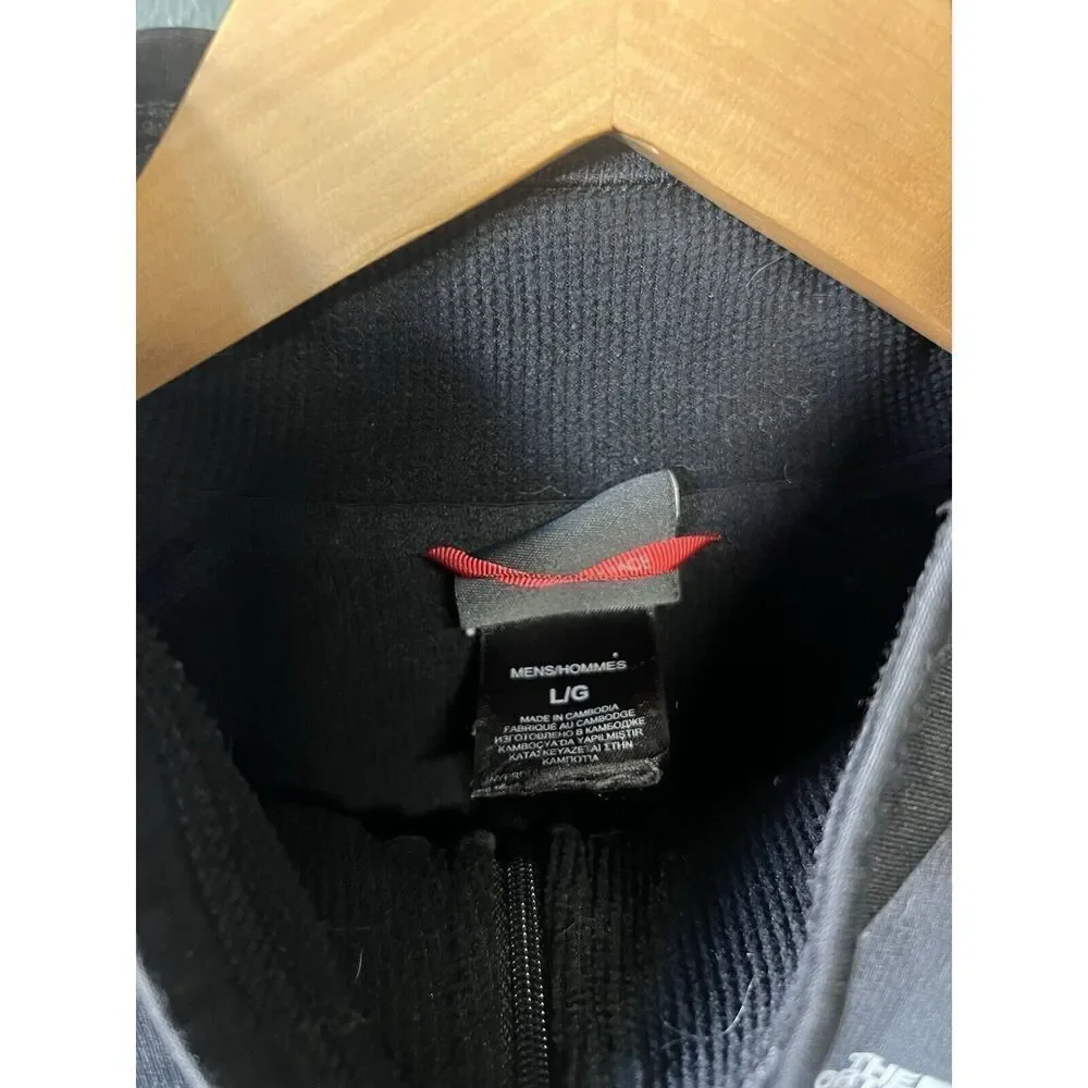 The North Face Mens Black 1/4 Zip Pullover Lightsweat Sweater Size Large